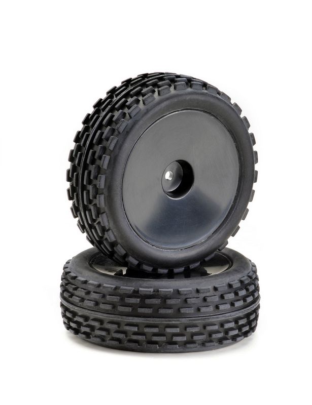 Wheel Set Front Buggy Disc Wheel Black 1/10 (2)