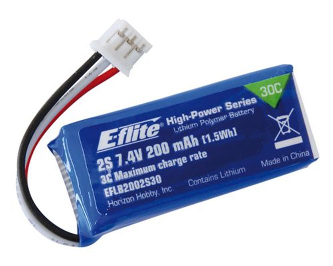 Hovedbilde 2S 200mah 7.4V 30C ...