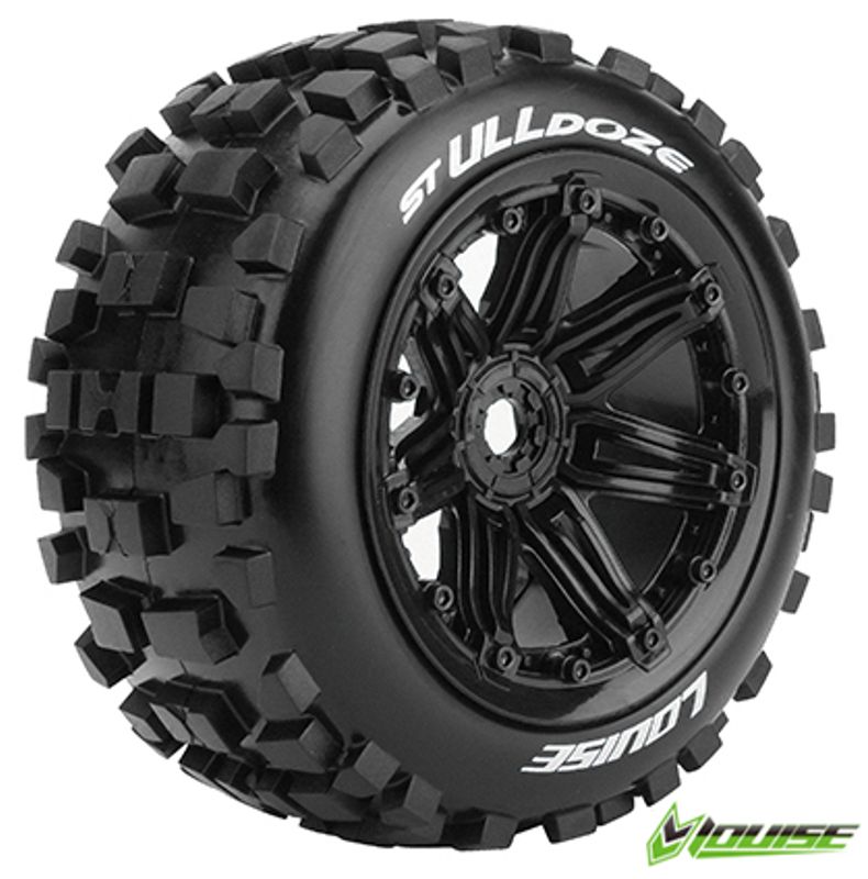 LT3288B - ST-ULLDOZE 1/8 Truck (Beadlock) Svart 0-Offset 17mm He