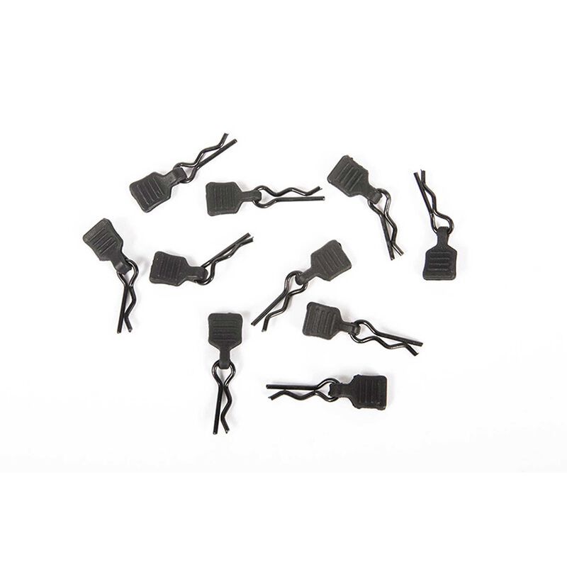AXI206000 - 3mm Body Clip with Tab, Black (10)