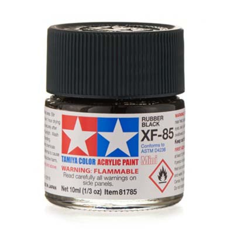Tamiya Acrylic Mini XF-85 Rubber Black 10ml