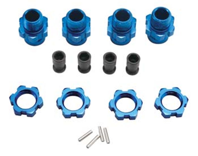 6856x - 17mm Wheel Hub Set Short Blue TRX 4X4 (4)