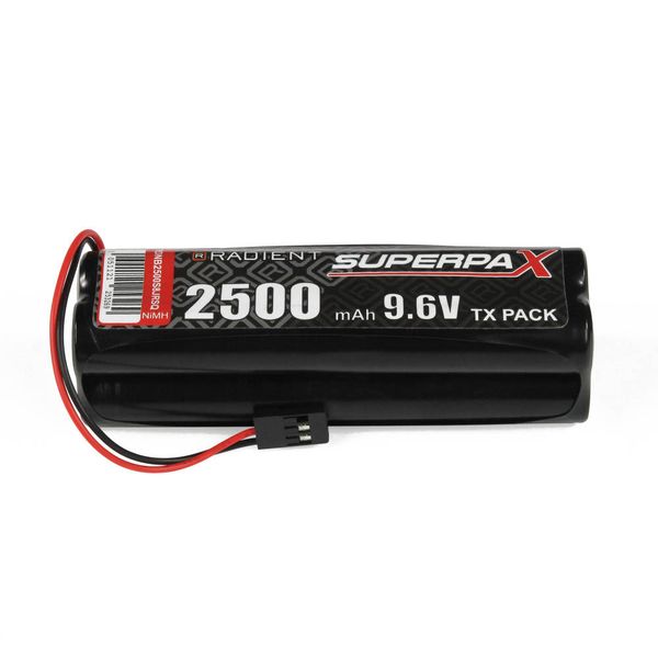 9.6V 2500mAh - SuperPax TX Pack - Ni-Mh AA Kubbe JR-Hitec kontakt