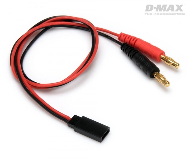 Ladekabel - D-Maxx 4mm Bananplugg til Futabaplugg 20AWG