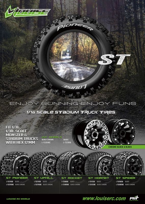Louise ST-PIONEER Stadium Truck Soft Tires on 2.2