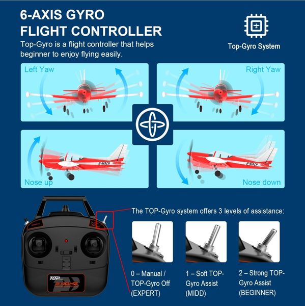 Top RC Hobby Mini SF260&nbsp;450mm Gyro 4 kanaler RTF
