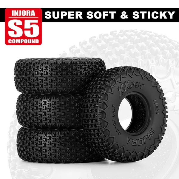 INJORA 0.7" 40*14mm XHX Pin Tires for 1/30 SCX30 (T7021) (4)