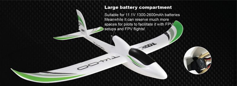 Top RC Hobby T1400 Motor Glider m. Gyro RTF