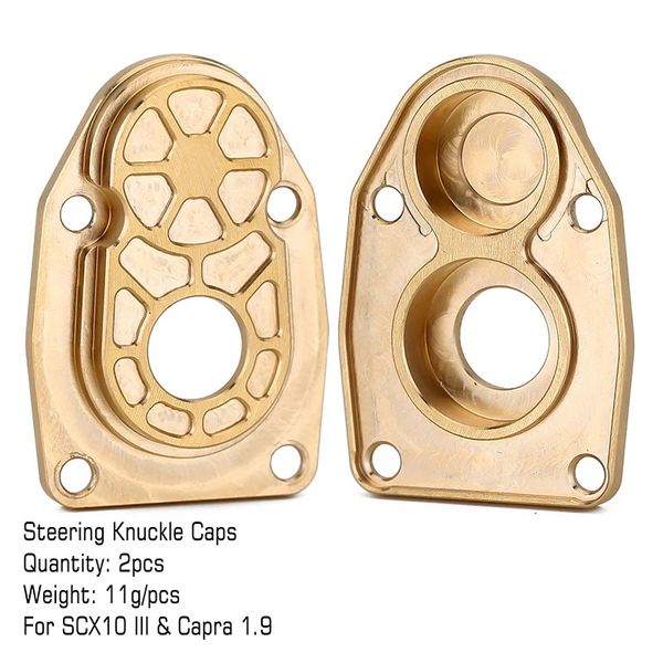 INJORA 11g Heavy Duty Brass Portal Steering Knuckle Cap C for Axial SCX10 III Capra 1.9